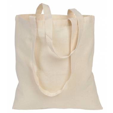 Bavlnená nákupná taška s dlhými držadlami, prírodná